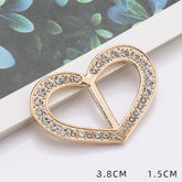 METAL HEART SHAPED DIAMOND SCARF RING WITH LUSTER_CWMM2124