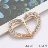 METAL HEART SHAPED DIAMOND SCARF RING WITH LUSTER_CWMM2124