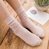 AUTUMN AND WINTER SOLID COLOR MID CALF SOCKS_CWMS0916