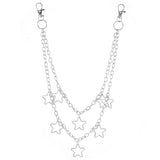 METAL FIVE POINTED STAR PENDANT TROUSER CHAIN_CWMM4886