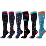 PATTERNED SPORTS LONG COMPRESSION SOCKS SET_CWMS1879