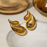 SIMPLE DOUBLE LAYER GLOSSY WATER DROP EARRINGS_CWAJE1783
