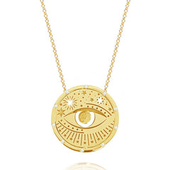 18K STAINLESS STEEL TAROT PENDANT NECKLACE_CWMM3773
