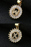 A Z ALPHABET LETTER SUN PENDANT NECKLACE_CWAJE055 B20221