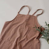 ADJUSTABLE COTTON LINEN APRON WITH POCKETS_CWMM3291