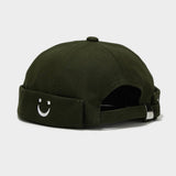 Cwah3171_Simple U Smiley Face Embroidered Beret