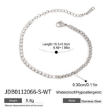 18K GOLD WHITE ZIRCON TENNIS BRACELET STEEL_CWAJE4842