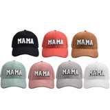 MAMA EMBROIDERED CORDUROY HAT WARM CWAH1218