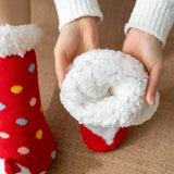 CHRISTMAS STOCKINGS FUZZY INDOOR SLIPPER SHOES_CWMS0727