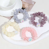 PEARL HIGH ELASTIC PLEATED SOLID COLOR HAIR ROPE_CWAHA2321