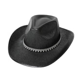 BEADED TEARDROP DECOR FEDORA COWBOY HAT_CWAH3636
