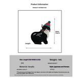 Cat Christmas Hat Hair Claw, Fun Animal Clip_Cwaha07288
