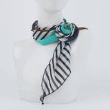 Leopard Rose Print Slim Scarf For Women_Cwasc03967