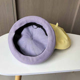 KNITTED ICE SILK BREATHABLE SOLID COLOR BERET_CWAB2901