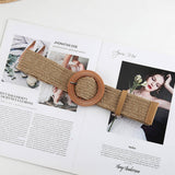 Cwabe0544_Vintage Braided Round Buckle Belts