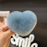 CUTE REX RABBIT HEART HAIR CLIP FLUFFY BB PIN_CWAHA3309