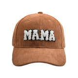 MAMA EMBROIDERED CORDUROY HAT WARM CWAH1218