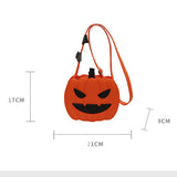 HALLOWEEN PUMPKIN DIAGONAL SMALL ROUND BAG_CWAB0982