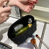 SEMI CIRCULAR PORTABLE TRAVEL COSMETIC BAG_CWAB4393