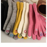 FINGERLESS SOLID COLOR KNITTED WOOL WARM GLOVES_CWAG0173