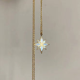 NATURAL ABALONE SHELL PATCH CLAVICLE NECKLACE_CWMM3907