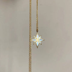 NATURAL ABALONE SHELL PATCH CLAVICLE NECKLACE_CWMM3907