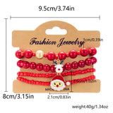 COLORFUL DIAMOND STUDDED SNOWFLAKE ELASTIC BEADS_CWAJE2382