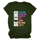 Trendy Womens Tee With Kindness Slogan