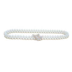 CASUAL BUTTERFLY BUCKLE PEARL WAIST CHAIN_CWABE0503