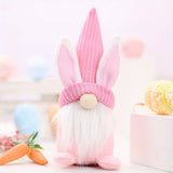 EASTER BUNNY DWARF DOLL ELF FIGURINE ORNAMENTS_CWMM3473