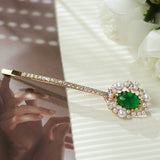 RETRO SIDE EXQUISITE RHINESTONE LEAF HAIR CLIP_CWAHA1225
