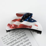 Cwaha1235_4Th Of July Flag Print Hair Claw Clip