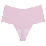 HIGH WAISTED LARGE SIZE SEAMLESS ICE SILK THONG_CWMU0079