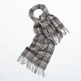 NORDIC PLAID WOOL SCARF WARM WINTER COUPLE WRAP_CWASC2357