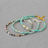 Tourmaline Pearl Hand-Beaded Bracelet