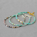 Tourmaline Pearl Hand-Beaded Bracelet