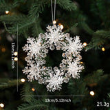CLEAR ACRYLIC CHRISTMAS TREE ORNAMENT WITH GLITTER_CWMM9690