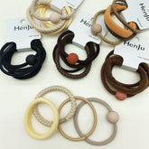 4PCS SET BALL SIMPLE HAIR TIES_CWAHA0333