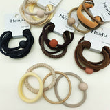 4PCS SET BALL SIMPLE HAIR TIES_CWAHA0333