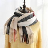 SWEET STRIPE WINTER SCARF SOFT MID LENGTH WRAP_CWASC0206
