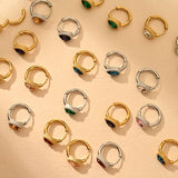 Unique Stainless Steel Heart Earrings With Cz_Cwmm8924