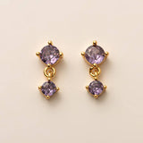 BIRTHSTONE STUD EARRINGS ZODIAC COLORFAST MATERIAL_CWAJE5104