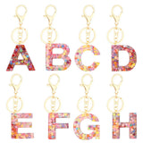 CRYSTAL LETTER SEQUIN RESIN KEYCHAIN_CWAJE0663