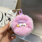 CUTE HAIRPIN SMALL FUR BALL KEYCHAIN PENDANT_CWMM2603