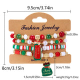 CHRISTMAS COMBINATION COLORFUL ELASTIC BRACELET_CWAJE2381