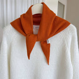 Pure Wool Knit Triangle Scarf Multi-Use_Cwov00279