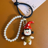 NEW CARTOON CLAY KEYCHAIN PEARL CHAIN GIFT CHARM_CWMM7879