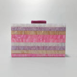 New Striped Pearl Acrylic Crossbody Evening Clutch_Cwab5986