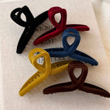 Velvet Cross Claw Clip Vintage Hair Accessory_Cwaha07762