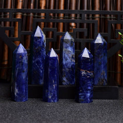 NATURAL BLUE LACE AGATE CRYSTAL TOWER_CWMM8122